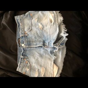 Abercrombie & Fitch distressed denim shorts
